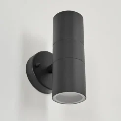 Applique murale d'extérieur Koila Noir, 2 lumières