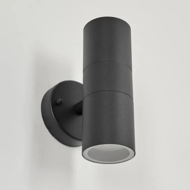 Applique murale d'extérieur Koila Noir, 2 lumières