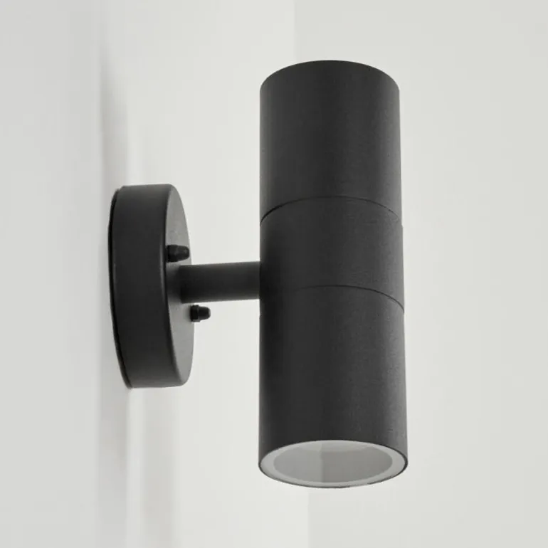 Applique murale d'extérieur Koila Noir, 2 lumières