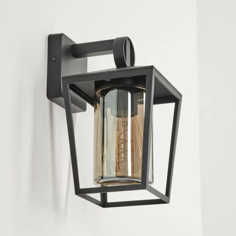 Applique murale d'extérieur Heinonen Noir, 1 lumière