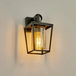 Applique murale d'extérieur Heinonen Noir, 1 lumière