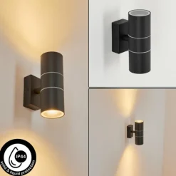 Applique murale d'extérieur Simola Anthracite, 2 lumières