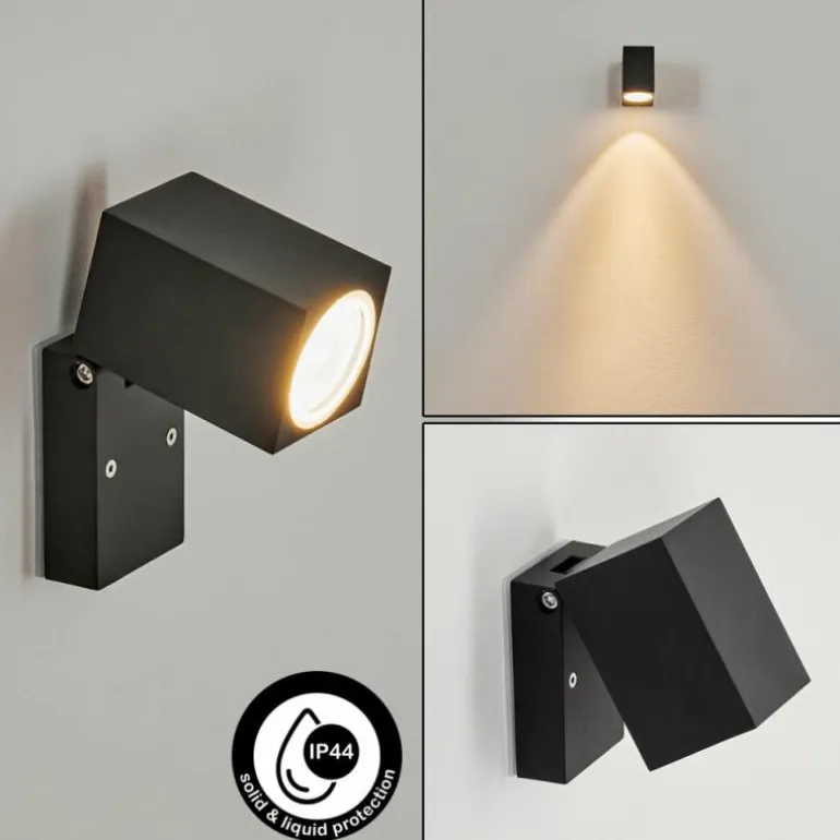 Applique murale d'extérieur Holiseva LED Noir, 1 lumière