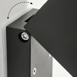 Applique murale d'extérieur Holiseva LED Noir, 1 lumière