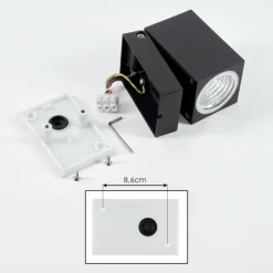 Applique murale d'extérieur Holiseva LED Noir, 1 lumière
