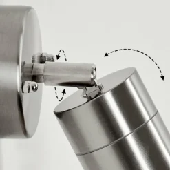 Applique murale d'extérieur Corneda Acier inoxydable, 1 lumière