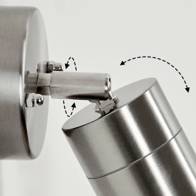 Applique murale d'extérieur Corneda Acier inoxydable, 1 lumière