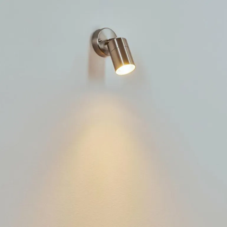 Applique murale d'extérieur Corneda Acier inoxydable, 1 lumière