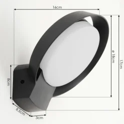 Applique murale d'extérieur Kelo LED Anthracite, 1 lumière