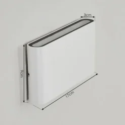 Applique murale d'extérieur Tammisaari LED Transparent, Blanc, 1 lumière