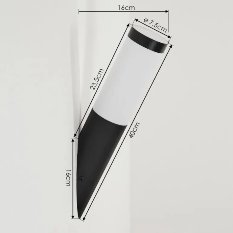 Applique murale d'extérieur Ruti Noir, 1 lumière