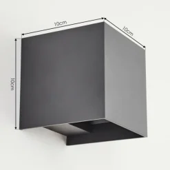 Applique murale d'extérieur Anobra LED Anthracite, Blanc, 1 lumière