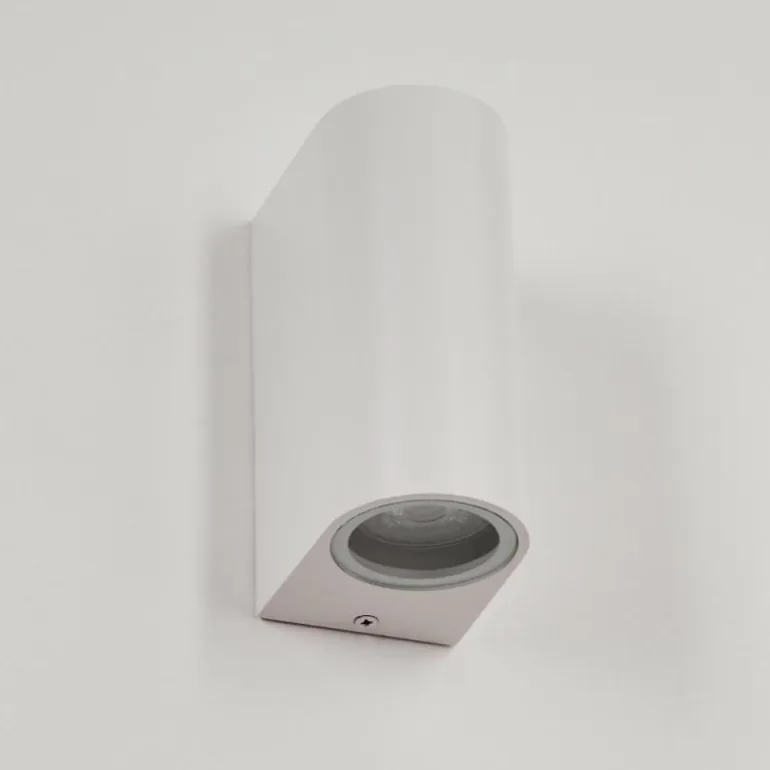 Applique murale d'extérieur Kingstown Blanc, 2 lumières