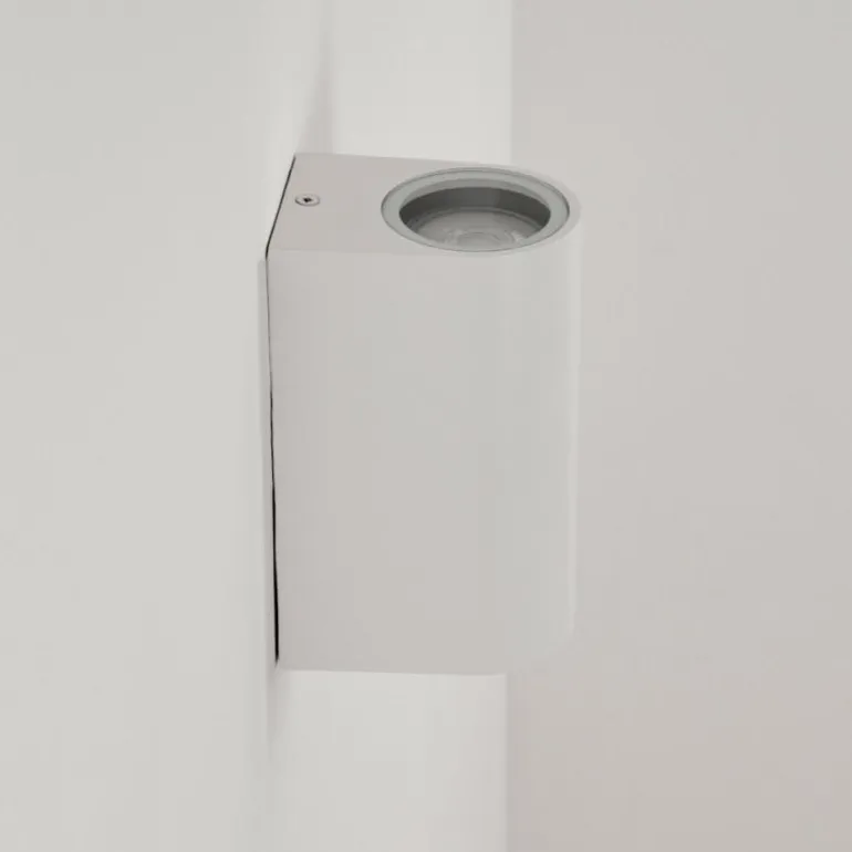Applique murale d'extérieur Kingstown Blanc, 2 lumières
