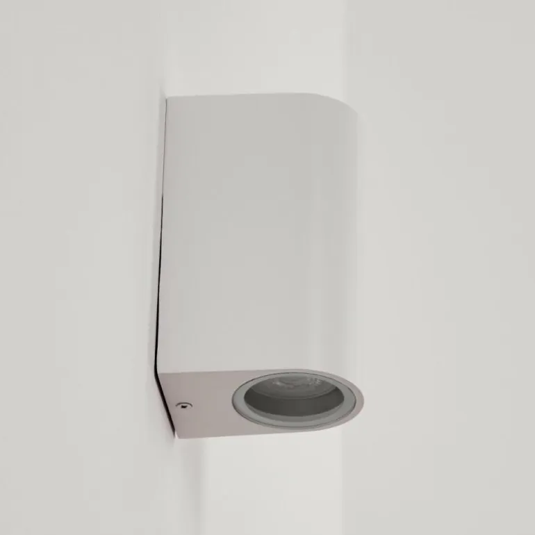 Applique murale d'extérieur Kingstown Blanc, 2 lumières
