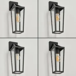 Applique murale d'extérieur Ruoni Noir, 1 lumière