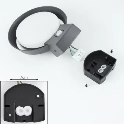 Applique murale d'extérieur Kelo LED Anthracite, 1 lumière, Détecteur de mouvement