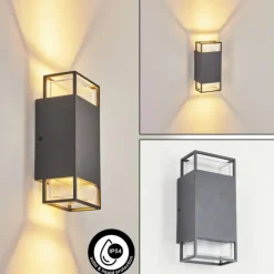 Applique murale d'extérieur Ramalhal Anthracite, 2 lumières