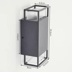 Applique murale d'extérieur Ramalhal Anthracite, 2 lumières