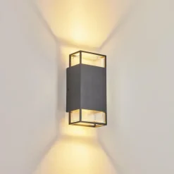 Applique murale d'extérieur Ramalhal Anthracite, 2 lumières