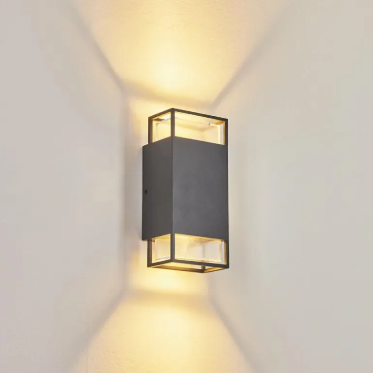 Applique murale d'extérieur Ramalhal Anthracite, 2 lumières
