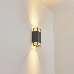 Applique murale d'extérieur Ramalhal Anthracite, 2 lumières