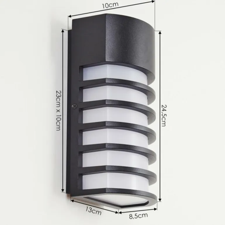 Applique murale d'extérieur Kurola Noir, 1 lumière