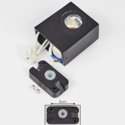 Applique murale d'extérieur Curvel LED Noir, 2 lumières