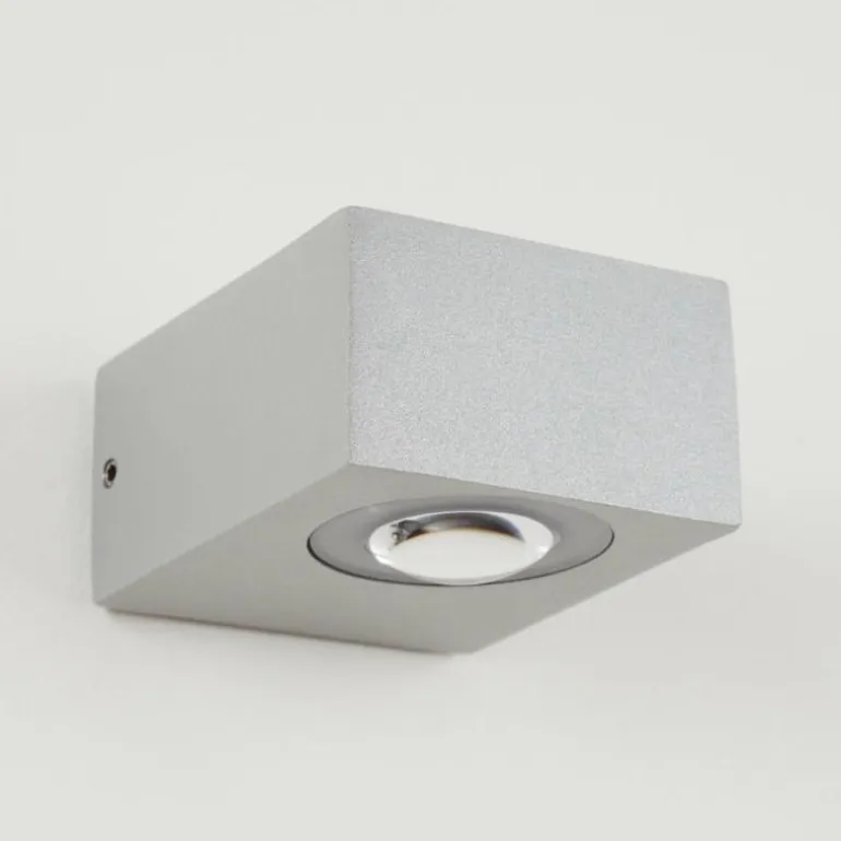 Applique murale d'extérieur Curvel LED Argenté, 2 lumières