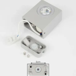 Applique murale d'extérieur Curvel LED Argenté, 2 lumières