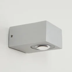 Applique murale d'extérieur Curvel LED Argenté, 2 lumières