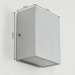 Applique murale d'extérieur Casmilo LED Argenté, 2 lumières