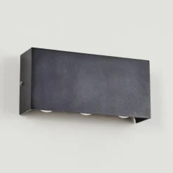 Applique murale d'extérieur Morenos LED Anthracite, Blanc, 6 lumières