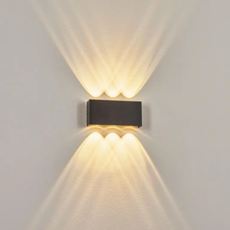 Applique murale d'extérieur Morenos LED Anthracite, Blanc, 6 lumières
