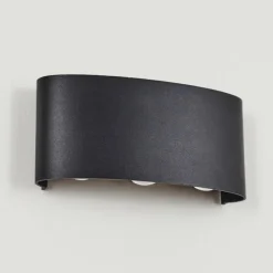 Applique murale d'extérieur Glencoe LED Noir, 6 lumières