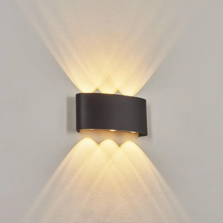 Applique murale d'extérieur Glencoe LED Noir, 6 lumières