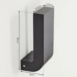Applique murale d'extérieur Kirkhall LED Noir, 1 lumière