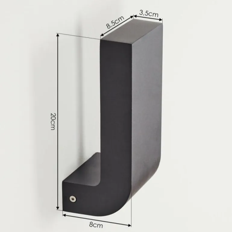 Applique murale d'extérieur Kirkhall LED Noir, 1 lumière