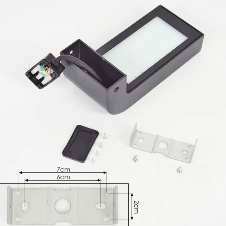 Applique murale d'extérieur Kirkhall LED Noir, 1 lumière