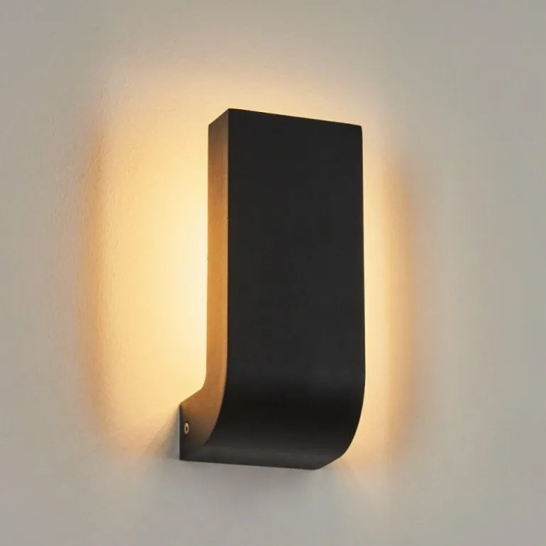 Applique murale d'extérieur Kirkhall LED Noir, 1 lumière