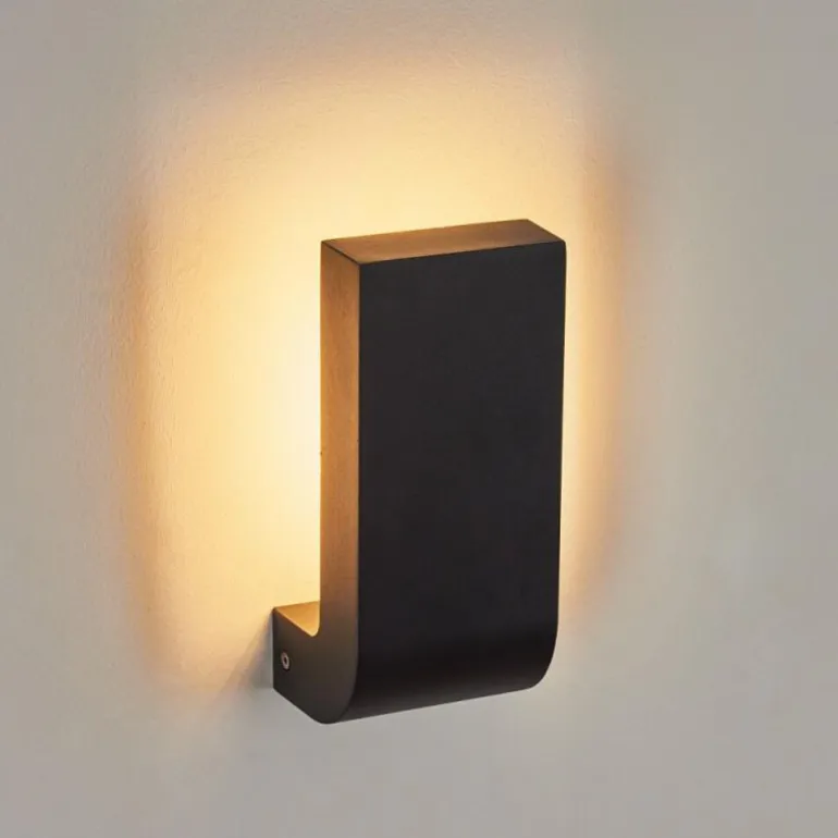 Applique murale d'extérieur Kirkhall LED Noir, 1 lumière