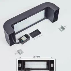 Applique murale d'extérieur Kirkhall LED Noir, 1 lumière