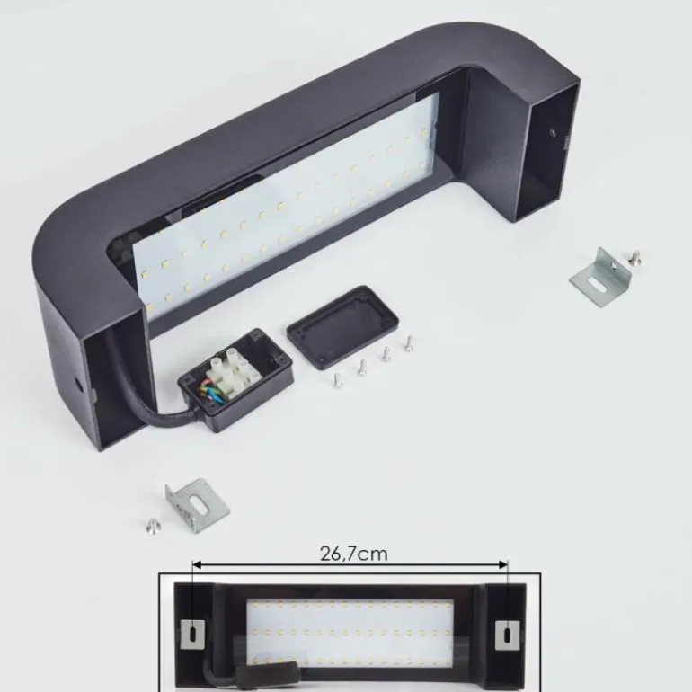 Applique murale d'extérieur Kirkhall LED Noir, 1 lumière