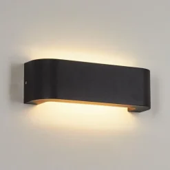 Applique murale d'extérieur Kirkhall LED Noir, 1 lumière