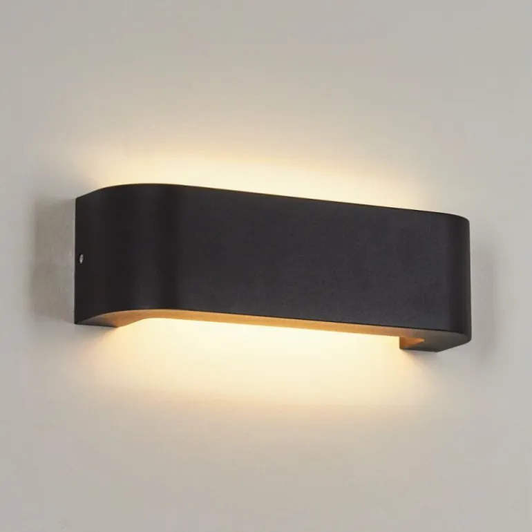 Applique murale d'extérieur Kirkhall LED Noir, 1 lumière