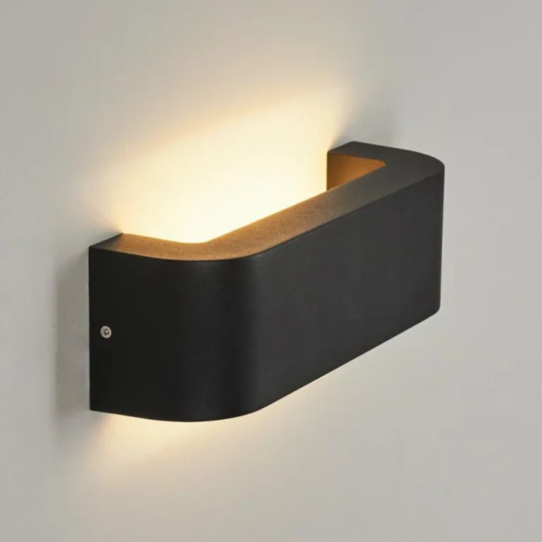 Applique murale d'extérieur Kirkhall LED Noir, 1 lumière