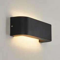 Applique murale d'extérieur Kirkhall LED Noir, 1 lumière
