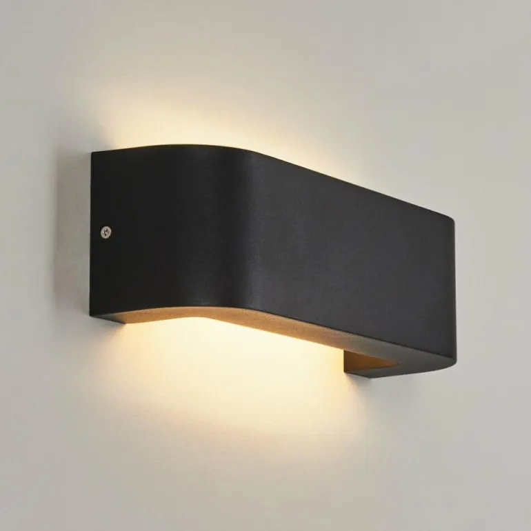 Applique murale d'extérieur Kirkhall LED Noir, 1 lumière