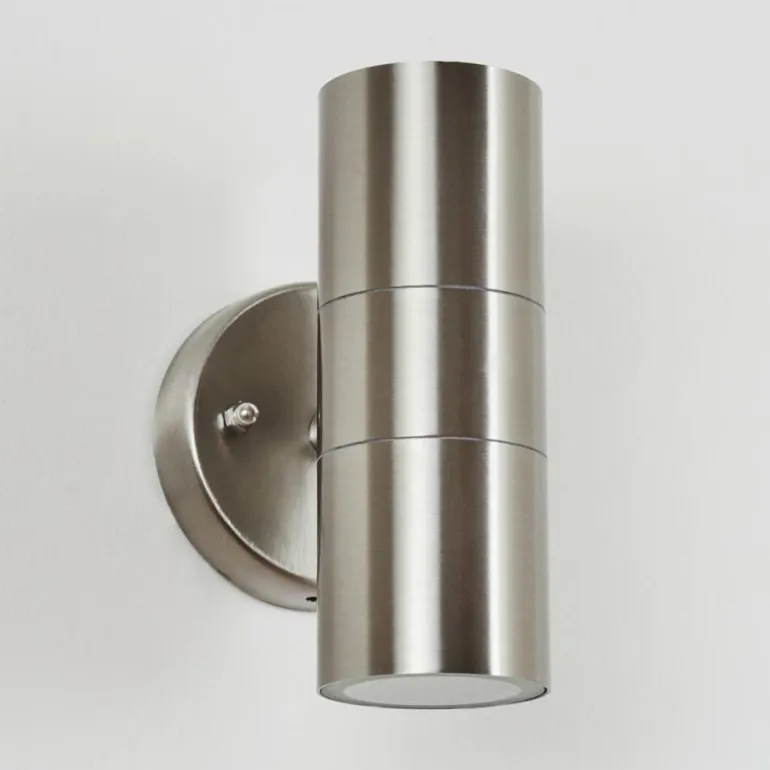 Applique murale d'extérieur Bessiebelle Acier inoxydable, 2 lumières