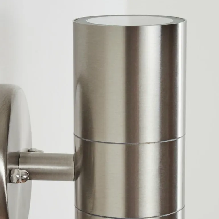 Applique murale d'extérieur Bessiebelle Acier inoxydable, 2 lumières